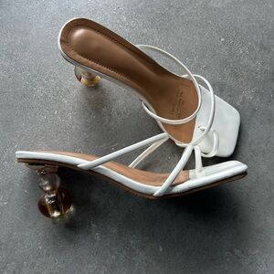 Elegant White Strappy Heels
